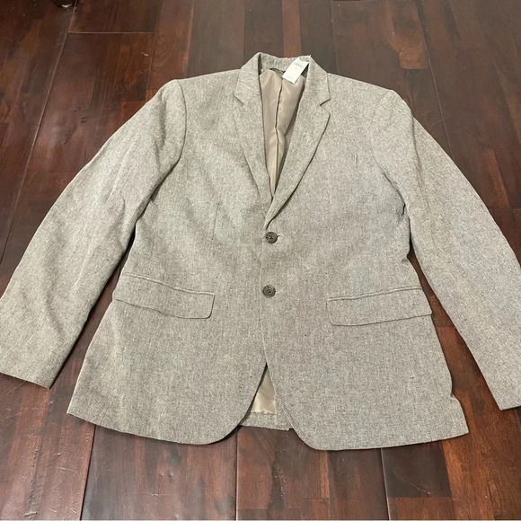 NWT Banana Republic Tailored Slim Size 40 Mens Suit Jacket Grey - Picture 2 of 10